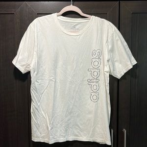Men’s gently worn, large Adidas white cotton t-shirt